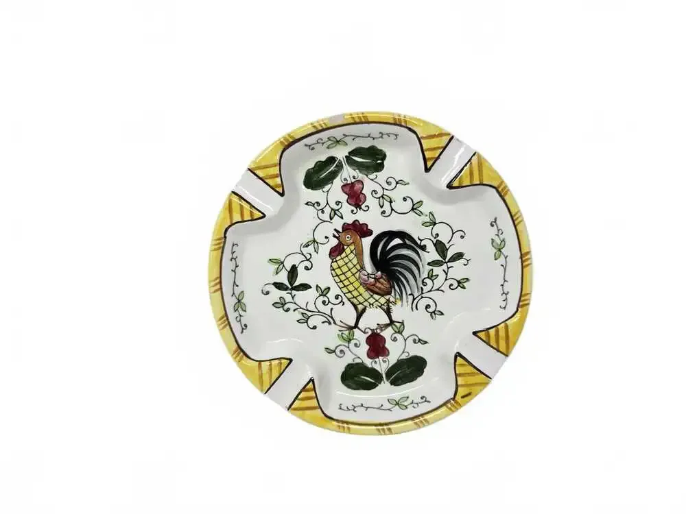 Vintage UCAGCO Rooster Ashtray Early Provincial Japan Trinket Dish 1950s